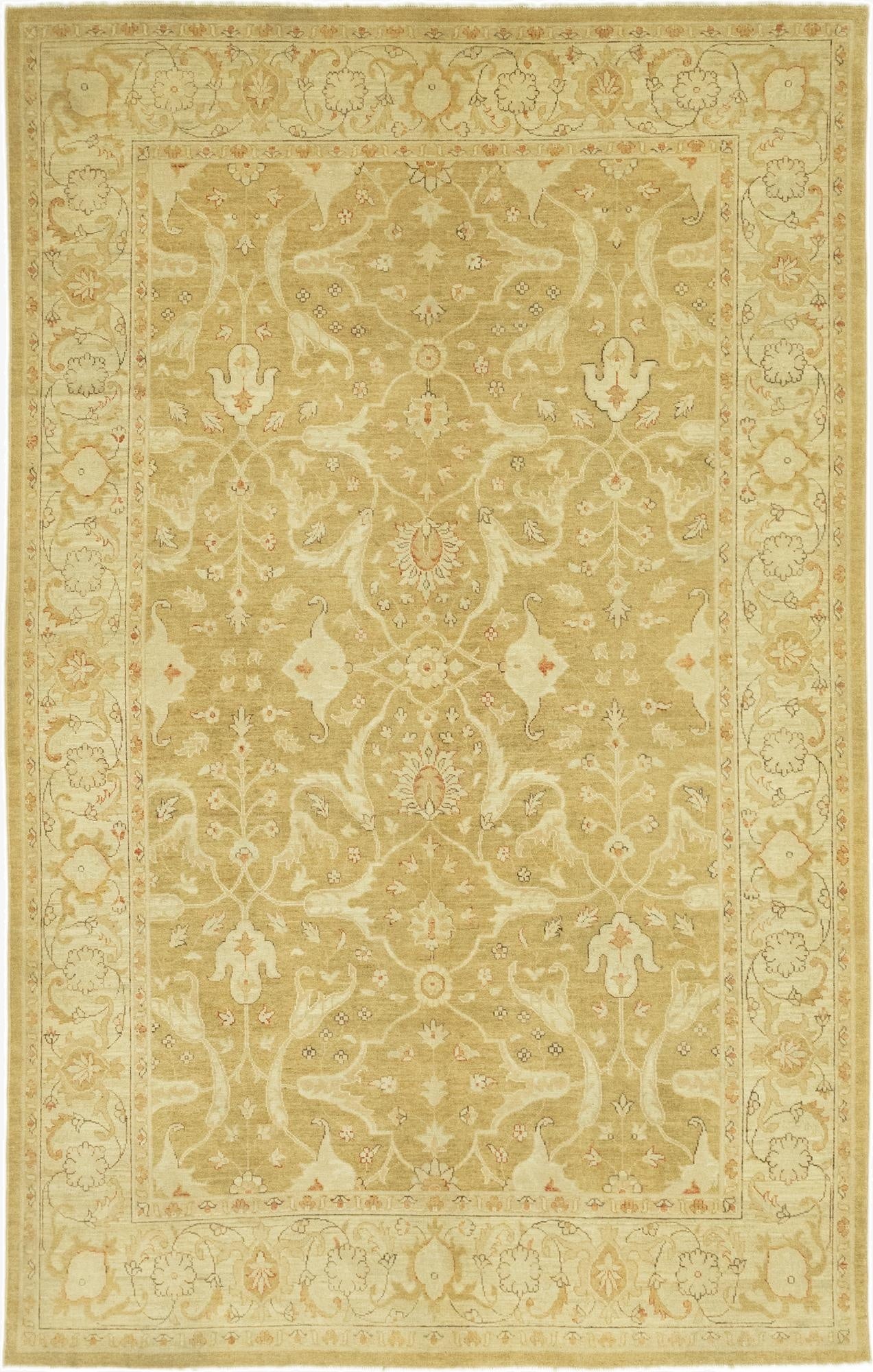 6' x 9' 4  Hand Knotted Peshawar Ziegler Rug