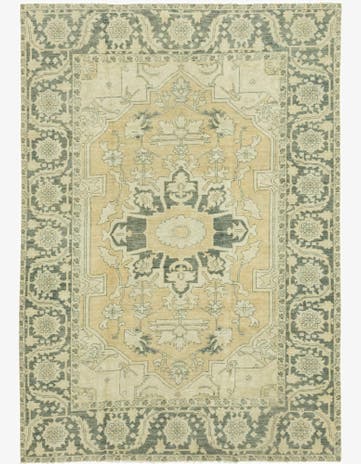 7' 1 x 10' Hand Knotted Peshawar Ziegler Wool Rug