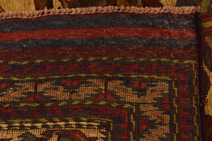 6' 7 x 9' Hand Knotted Sumak Oriental Wool Rug