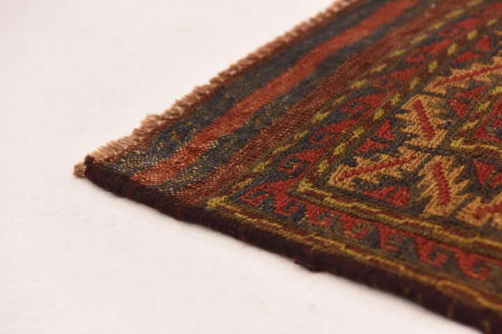 6' 7 x 9' Hand Knotted Sumak Oriental Wool Rug