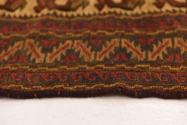 6' 7 x 9' Hand Knotted Sumak Oriental Wool Rug