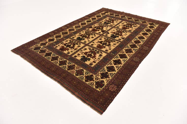 Detail image of 6' 4 x 9' 5 Hand Knotted Sumak Oriental Wool Rug