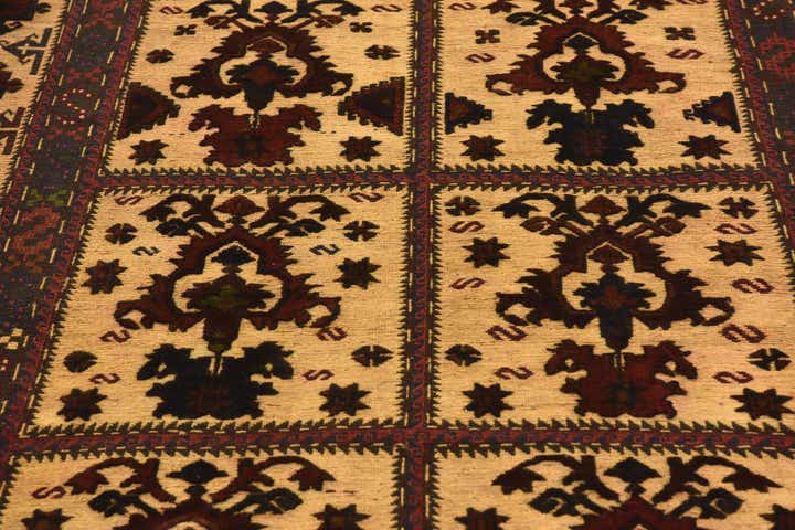 6' 4 x 9' 5 Hand Knotted Sumak Oriental Wool Rug