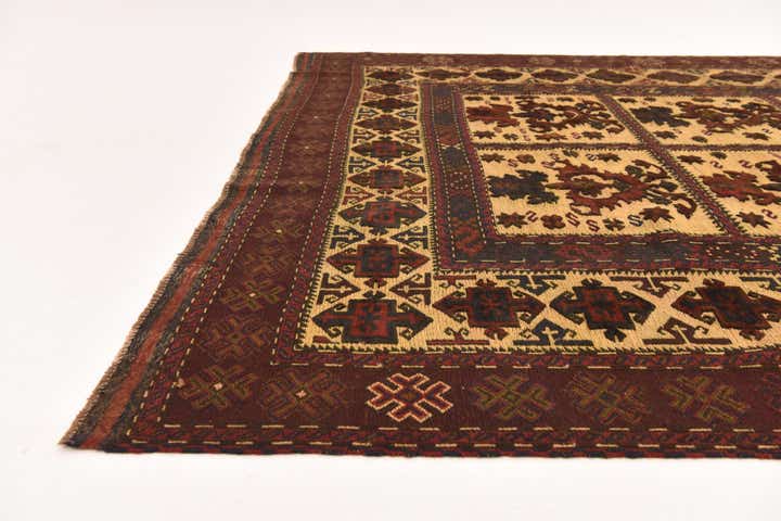 6' 4 x 9' 5 Hand Knotted Sumak Oriental Wool Rug