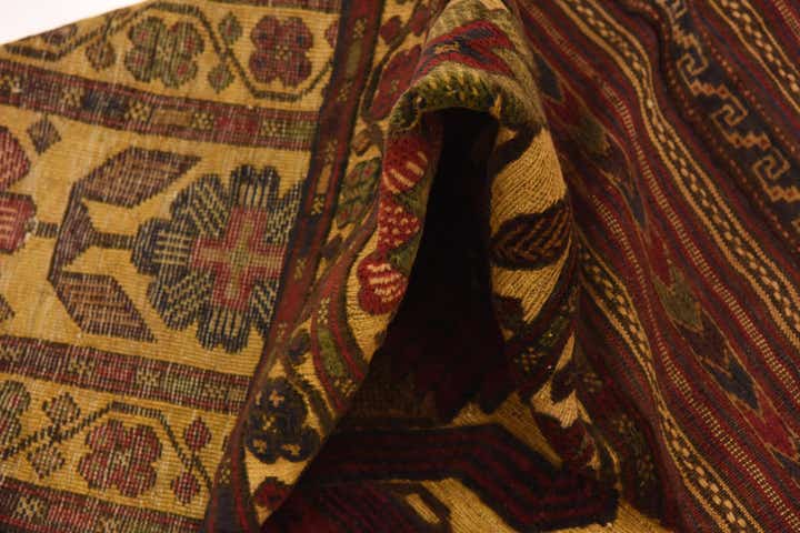 6' 7 x 9' 10 Hand Knotted Sumak Oriental Wool Rug