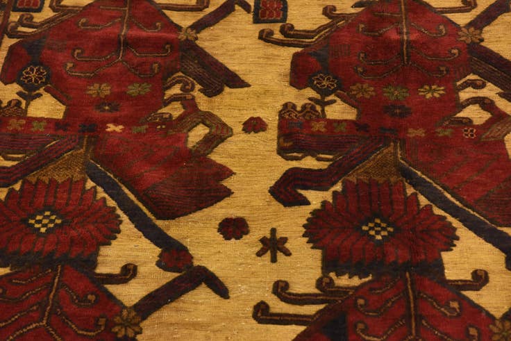 Detail image of 6' 7 x 9' 10 Hand Knotted Sumak Oriental Wool Rug
