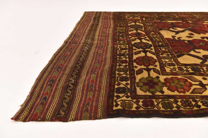 6' 7 x 9' 10 Hand Knotted Sumak Oriental Wool Rug