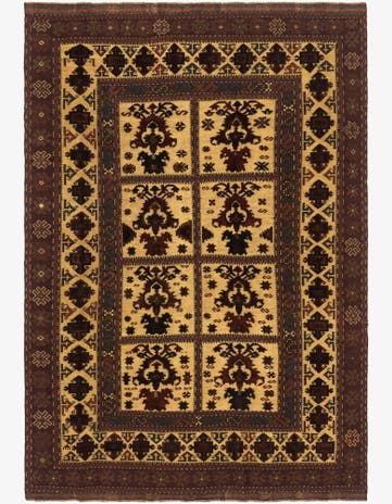 6' 4 x 9' 5 Hand Knotted Sumak Oriental Wool Rug