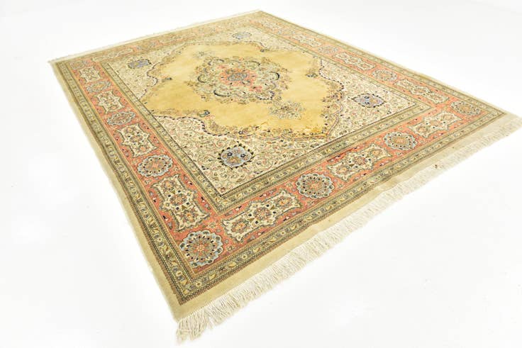 Detail image of 8' 2 x 10' 3 Hand Knotted Tabriz Oriental Wool Rug