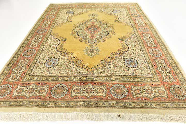 8' 2 x 10' 3 Hand Knotted Tabriz Oriental Wool Rug
