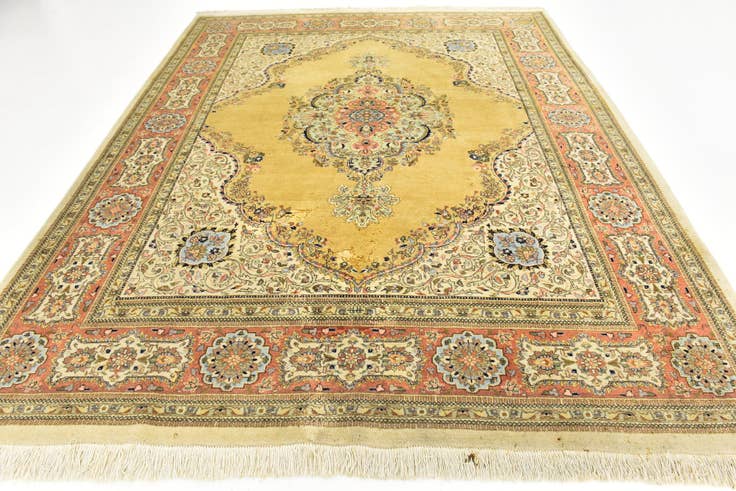 Detail image of 8' 2 x 10' 3 Hand Knotted Tabriz Oriental Wool Rug