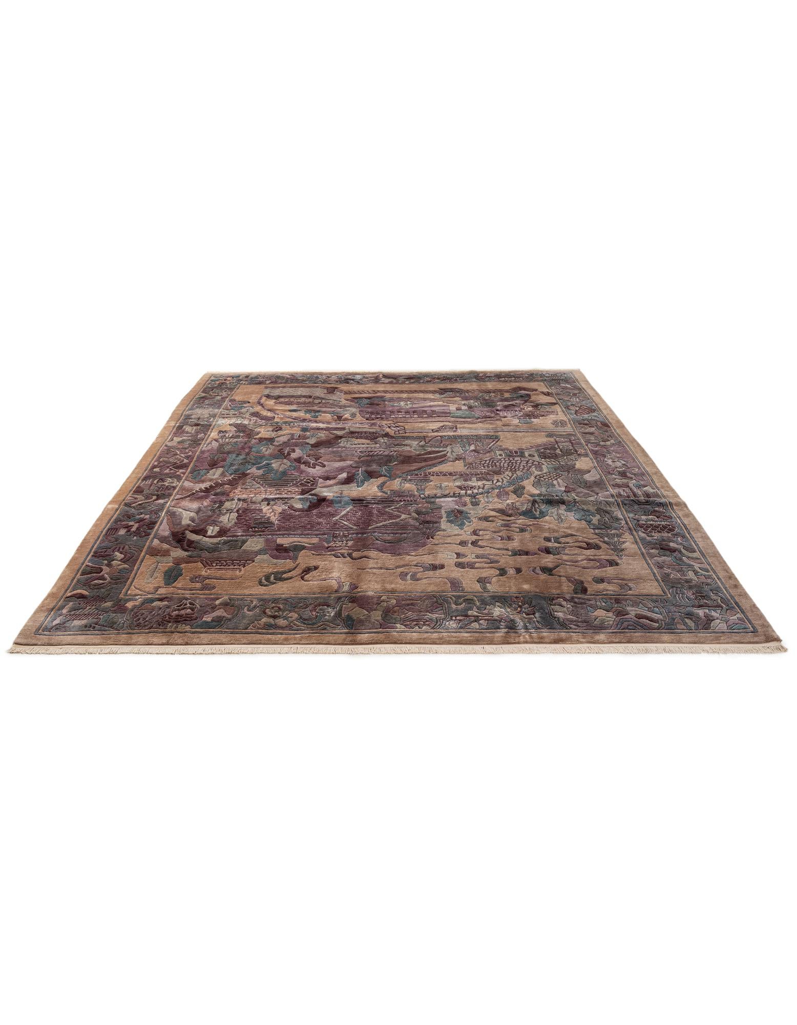 10' 1 x 12' 10 Hand Knotted Tibet Wool Rug