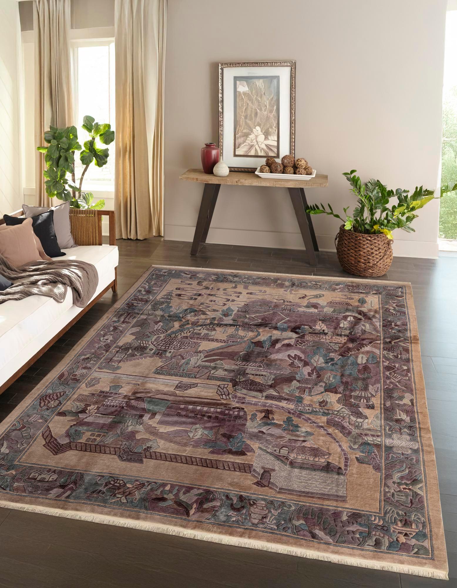 10' 1 x 12' 10 Hand Knotted Tibet Wool Rug