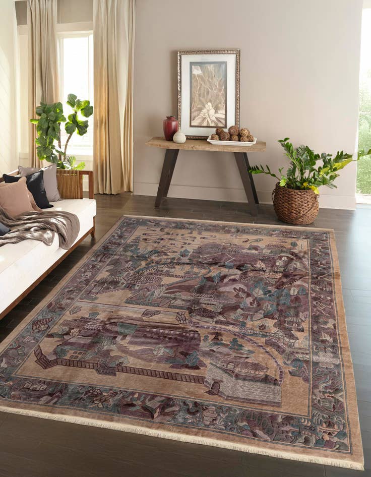 Detail image of 10' 1 x 12' 10  Hand Knotted Tibet Wool Rug