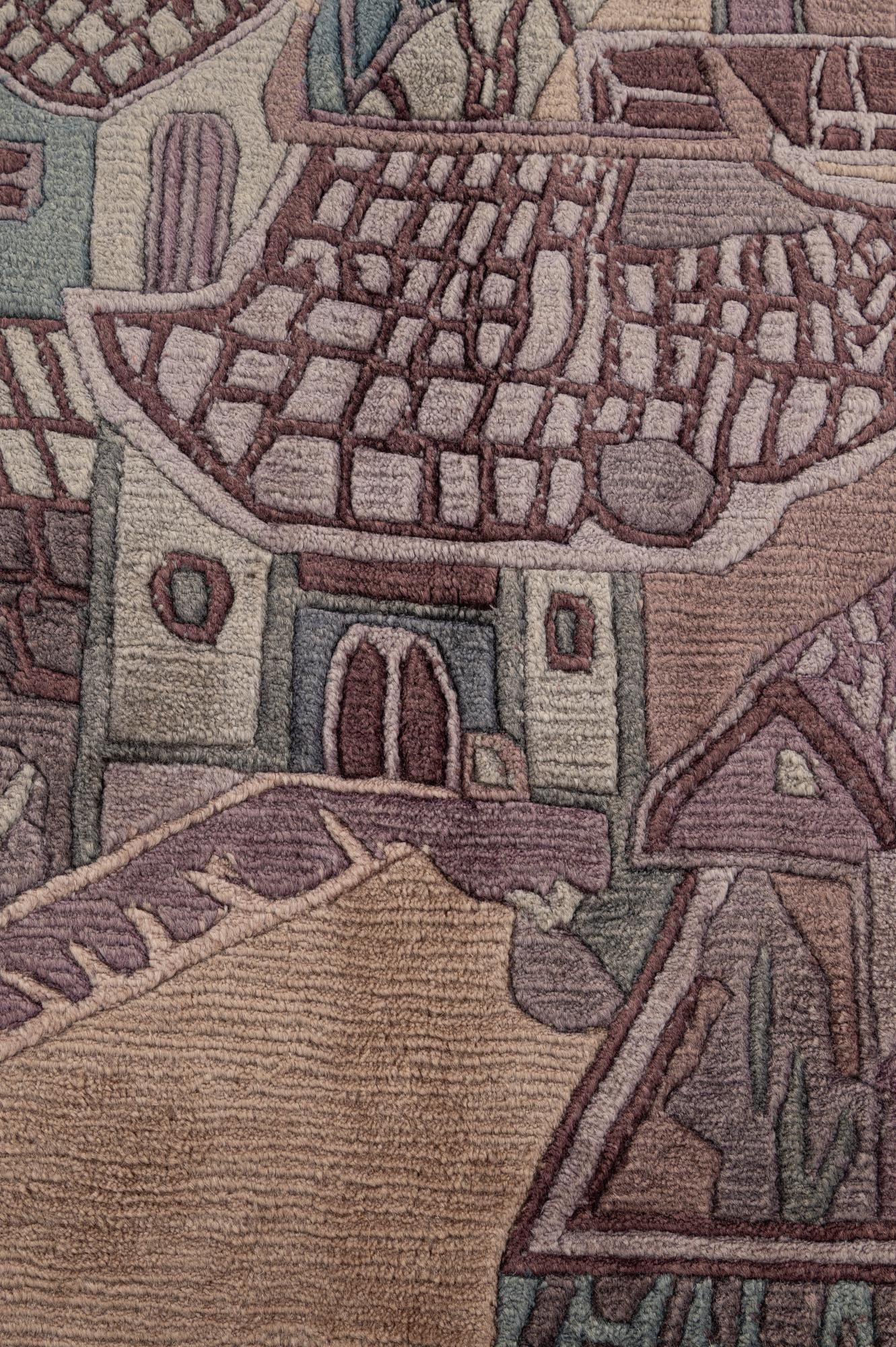 10' 1 x 12' 10 Hand Knotted Tibet Wool Rug