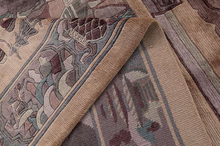 10' 1 x 12' 10 Hand Knotted Tibet Wool Rug