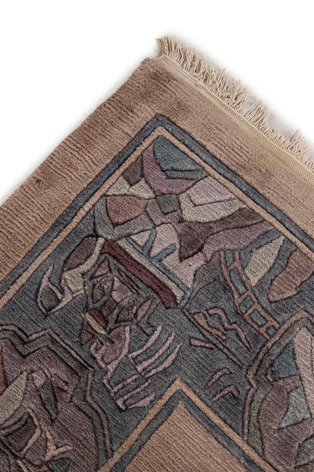 10' 1 x 12' 10 Hand Knotted Tibet Wool Rug