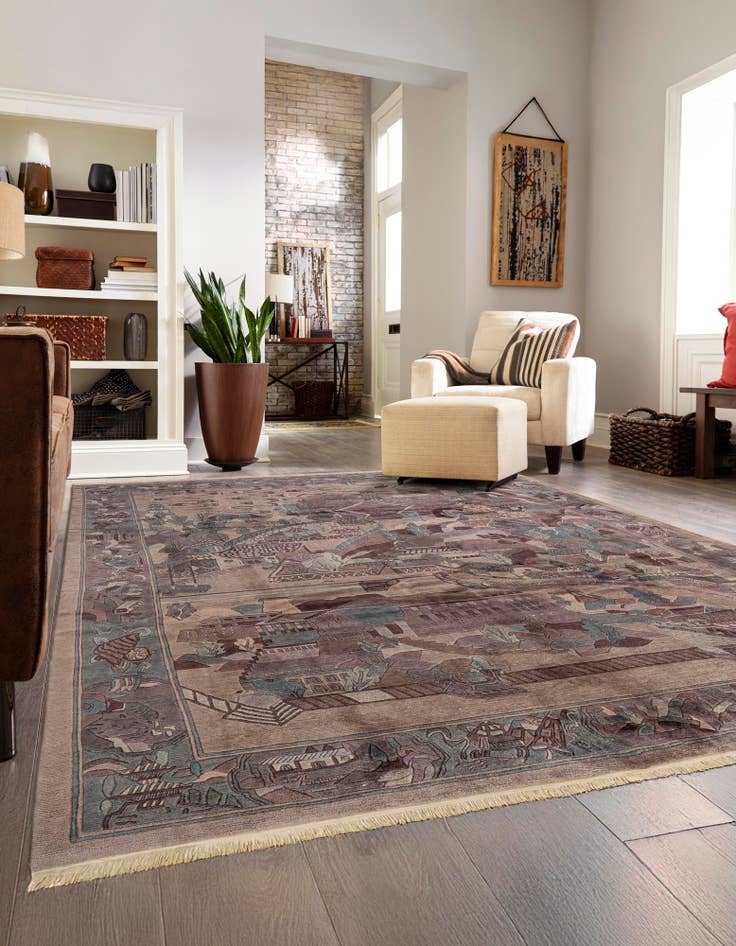 Detail image of 10' x 12' 7  Hand Knotted Tibet Wool Rug