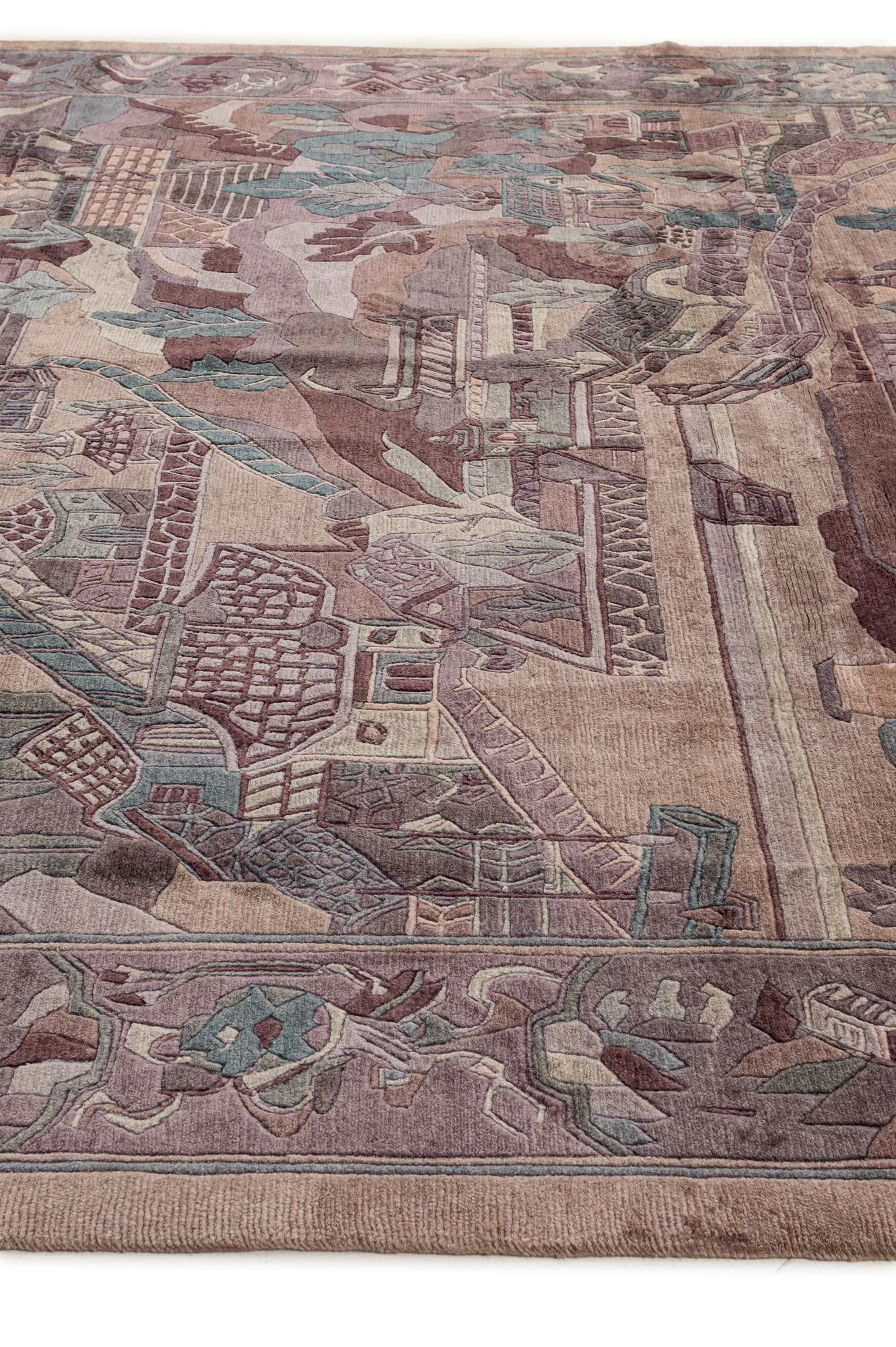 10' x 12' 7 Hand Knotted Tibet Wool Rug