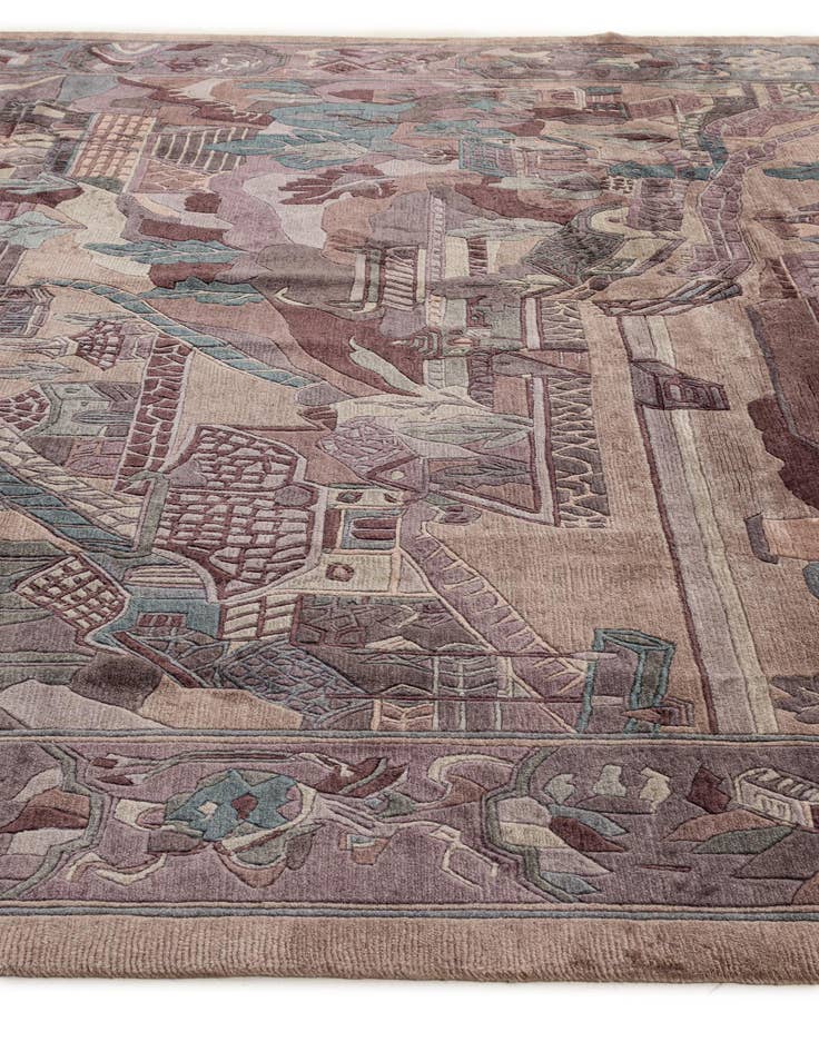 Detail image of 10' x 12' 7 Hand Knotted Tibet Wool Rug