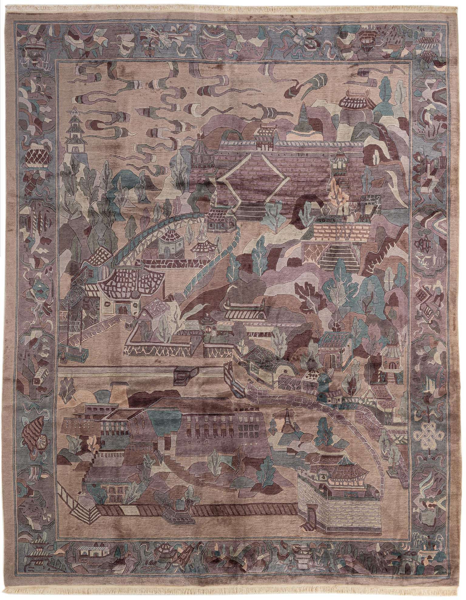 10' x 12' 7 Hand Knotted Tibet Wool Rug