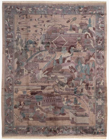 10' x 12' 7 Hand Knotted Tibet Wool Rug
