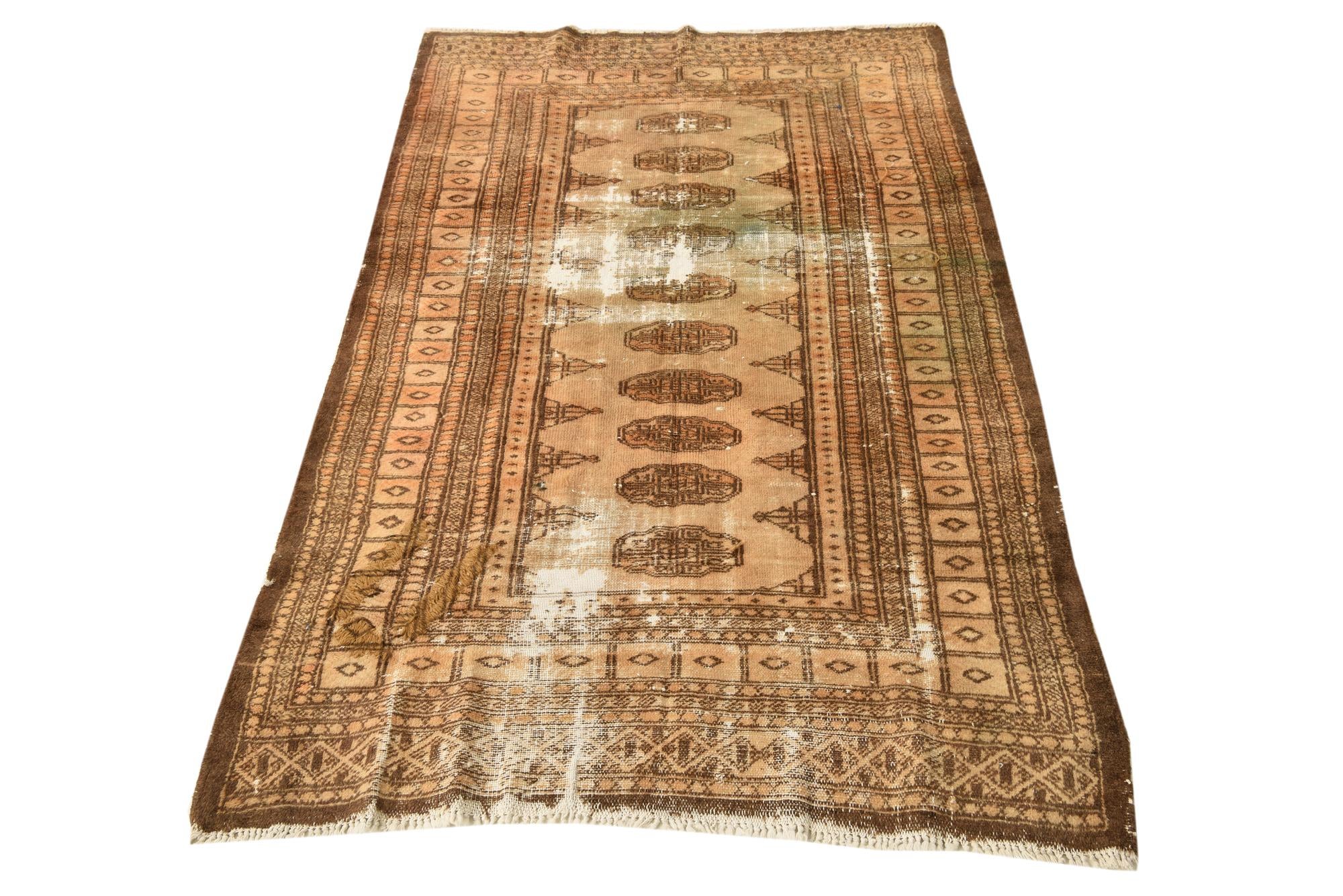 3' 1 x 5' 1 Hand Knotted Torkaman Persian Wool Rug