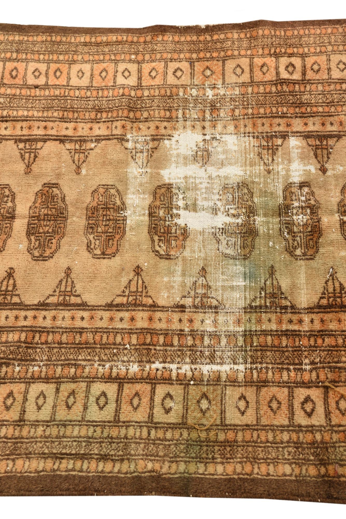 3' 1 x 5' 1 Hand Knotted Torkaman Persian Wool Rug
