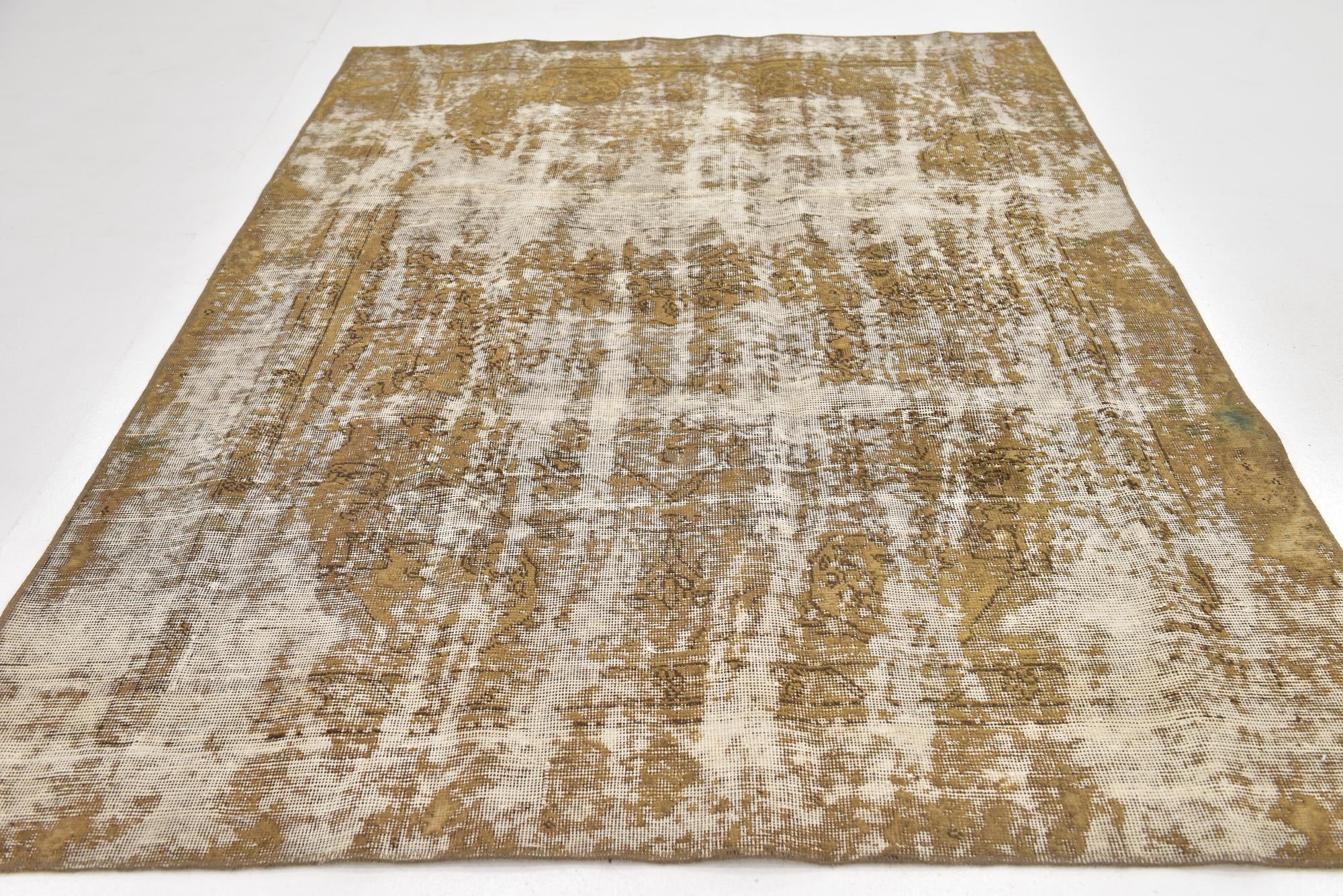5' 10 x 8' 5 Hand Knotted Ultra Vintage Persian Wool Rug