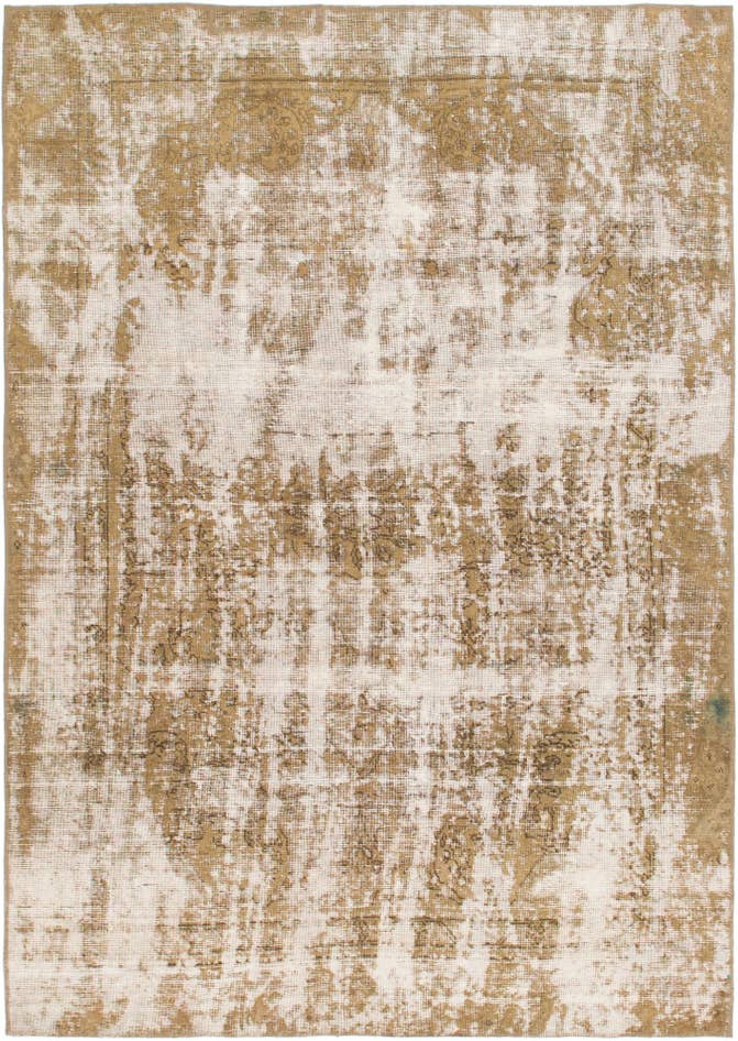Detail image of 5' 10 x 8' 5 Hand Knotted Ultra Vintage Persian Wool Rug