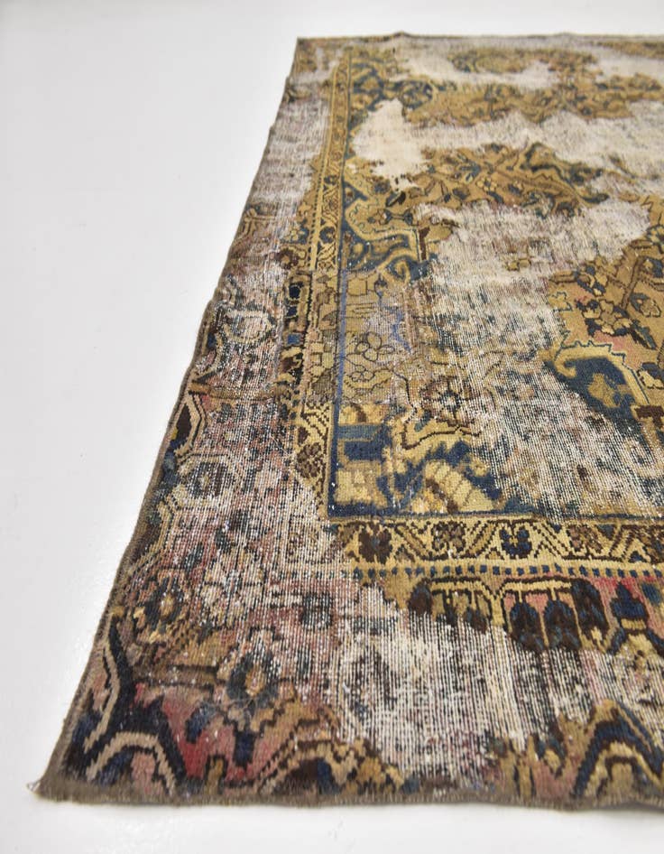 Detail image of 8' 3 x 10' 4  Hand Knotted Ultra Vintage Persian Wool Rug