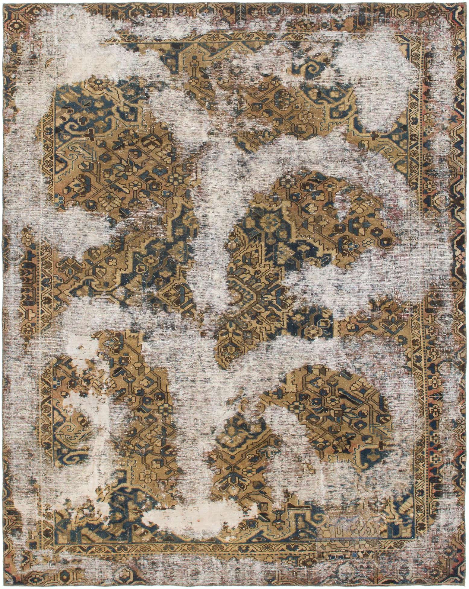 8' 3 x 10' 4 Hand Knotted Ultra Vintage Persian Wool Rug