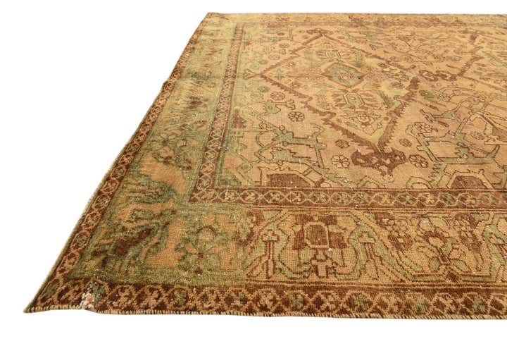 7' x 9' 4 Hand Knotted Ultra Vintage Persian Wool Rug