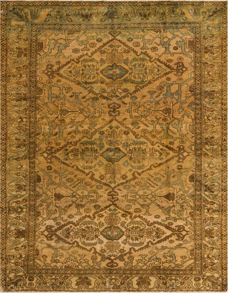 Detail image of 7' x 9' 4 Hand Knotted Ultra Vintage Persian Wool Rug