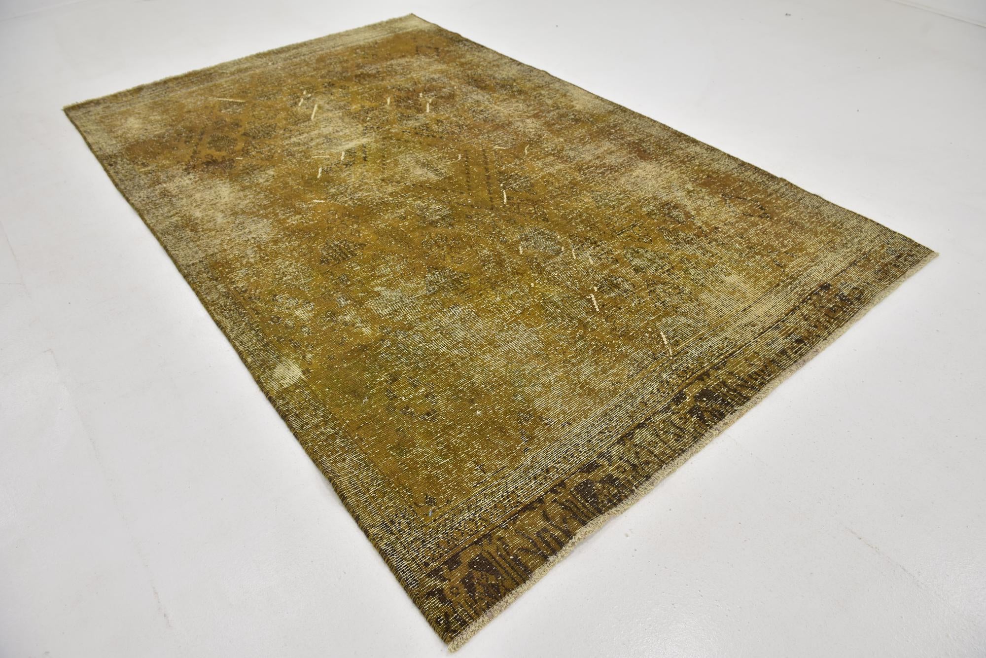 6' 5 x 10' Hand Knotted Ultra Vintage Persian Wool Rug