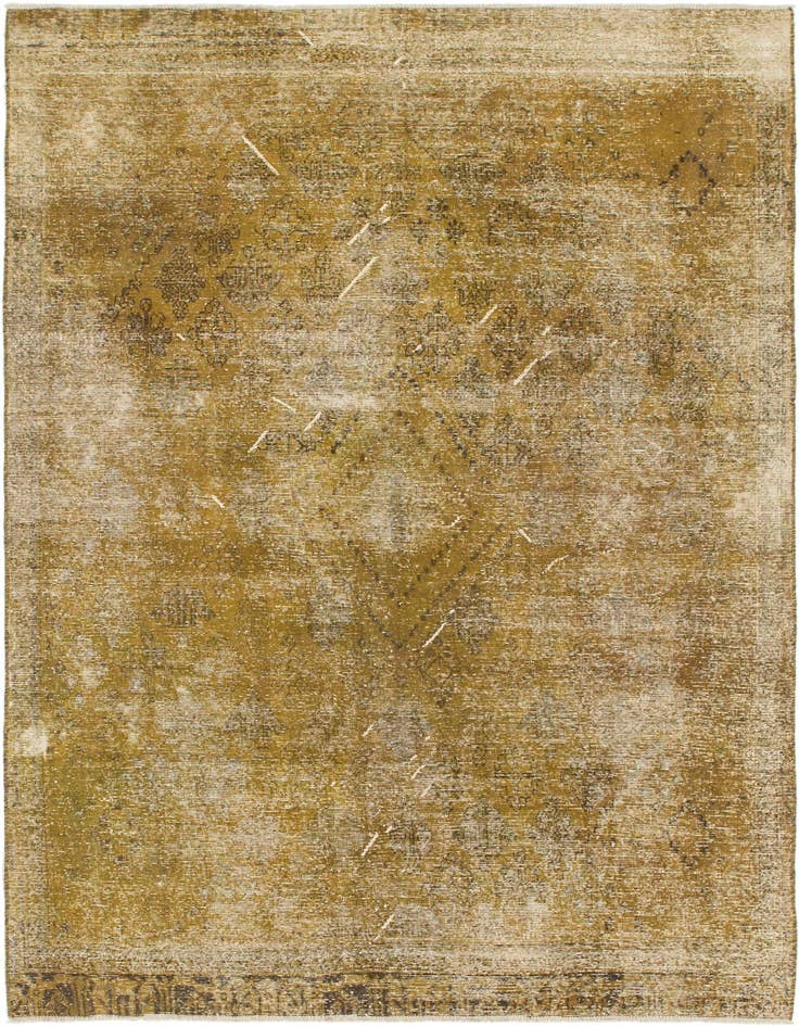 Detail image of 6' 5 x 10' Hand Knotted Ultra Vintage Persian Wool Rug