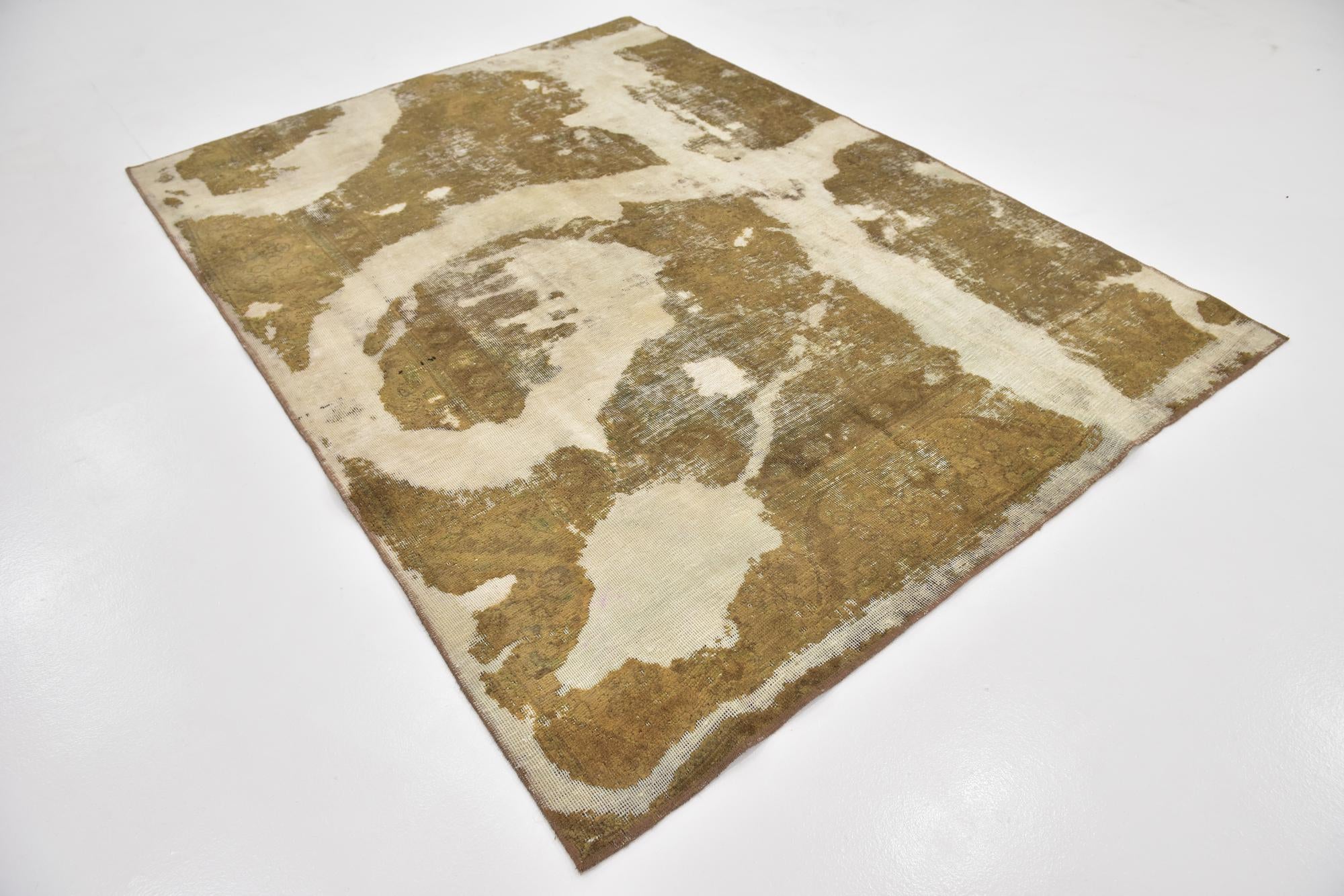 6' 4 x 8' 7 Hand Knotted Ultra Vintage Persian Wool Rug