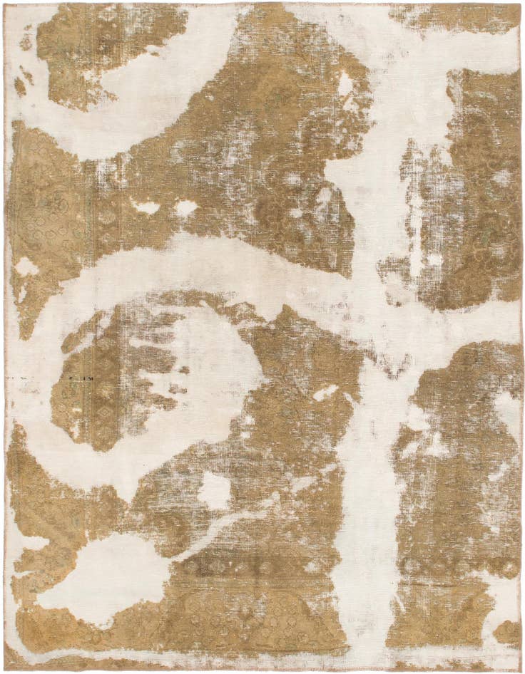 Detail image of 6' 4 x 8' 7 Hand Knotted Ultra Vintage Persian Wool Rug