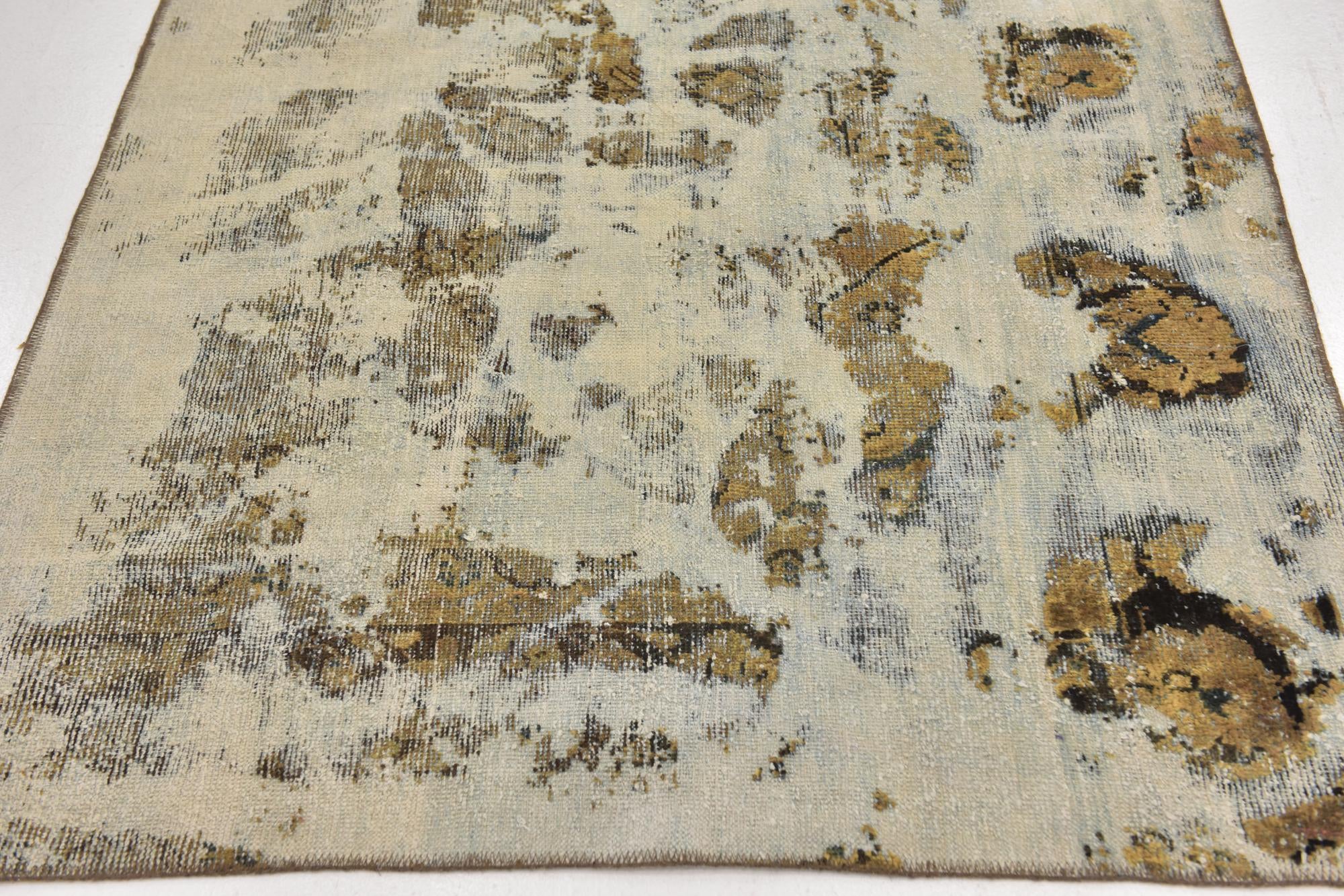 4' 5 x 6' 8 Hand Knotted Ultra Vintage Persian Wool Rug