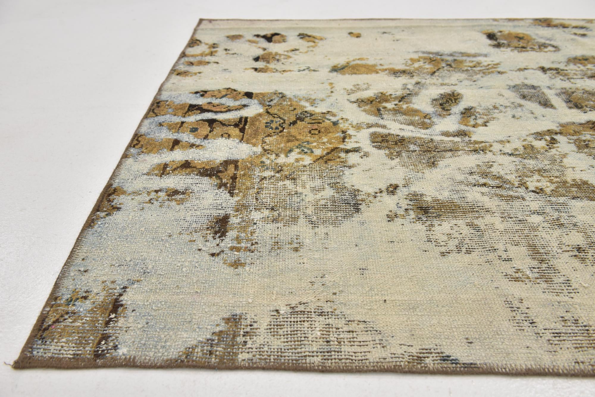 4' 5 x 6' 8 Hand Knotted Ultra Vintage Persian Wool Rug
