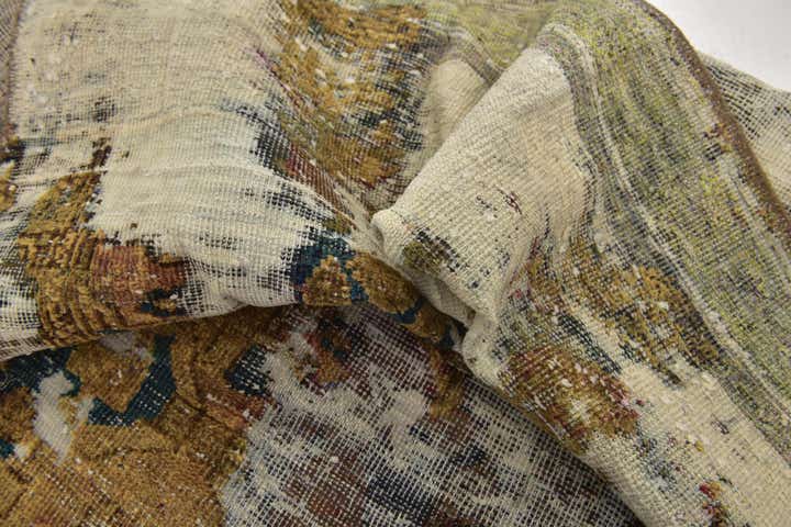 4' 3 x 6' 8 Hand Knotted Ultra Vintage Persian Wool Rug