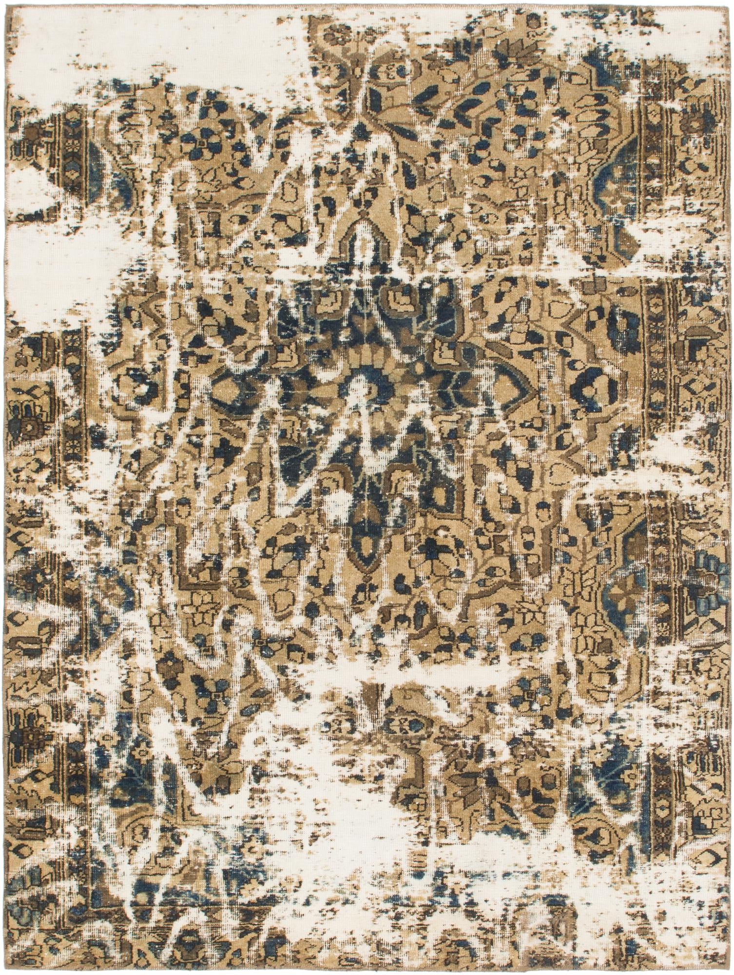6' x 8' Hand Knotted Ultra Vintage Persian Wool Rug