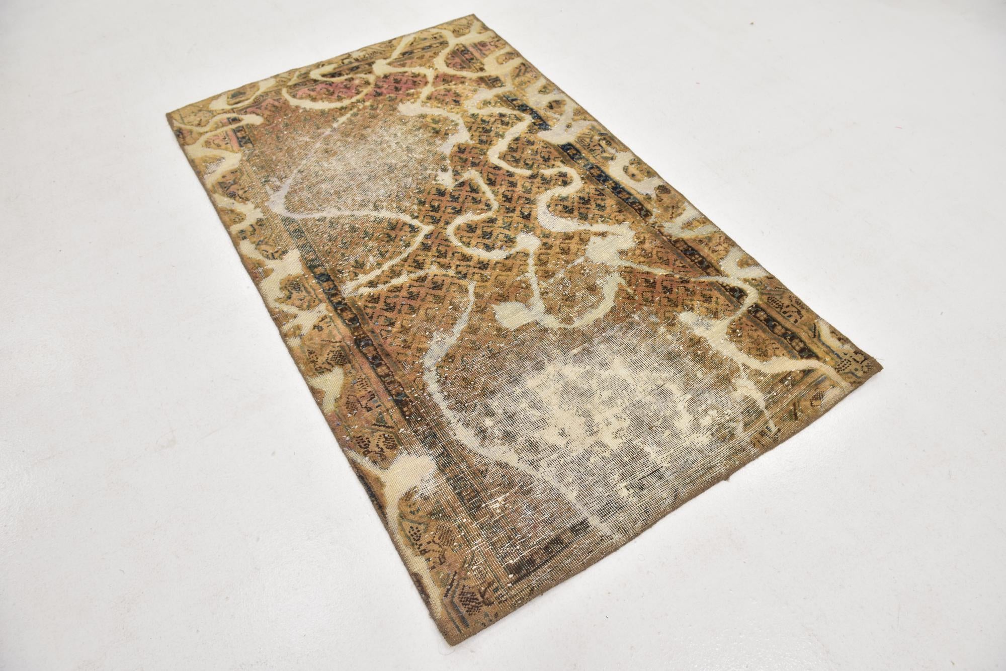 3' 6 x 5' 9 Hand Knotted Ultra Vintage Persian Wool Rug