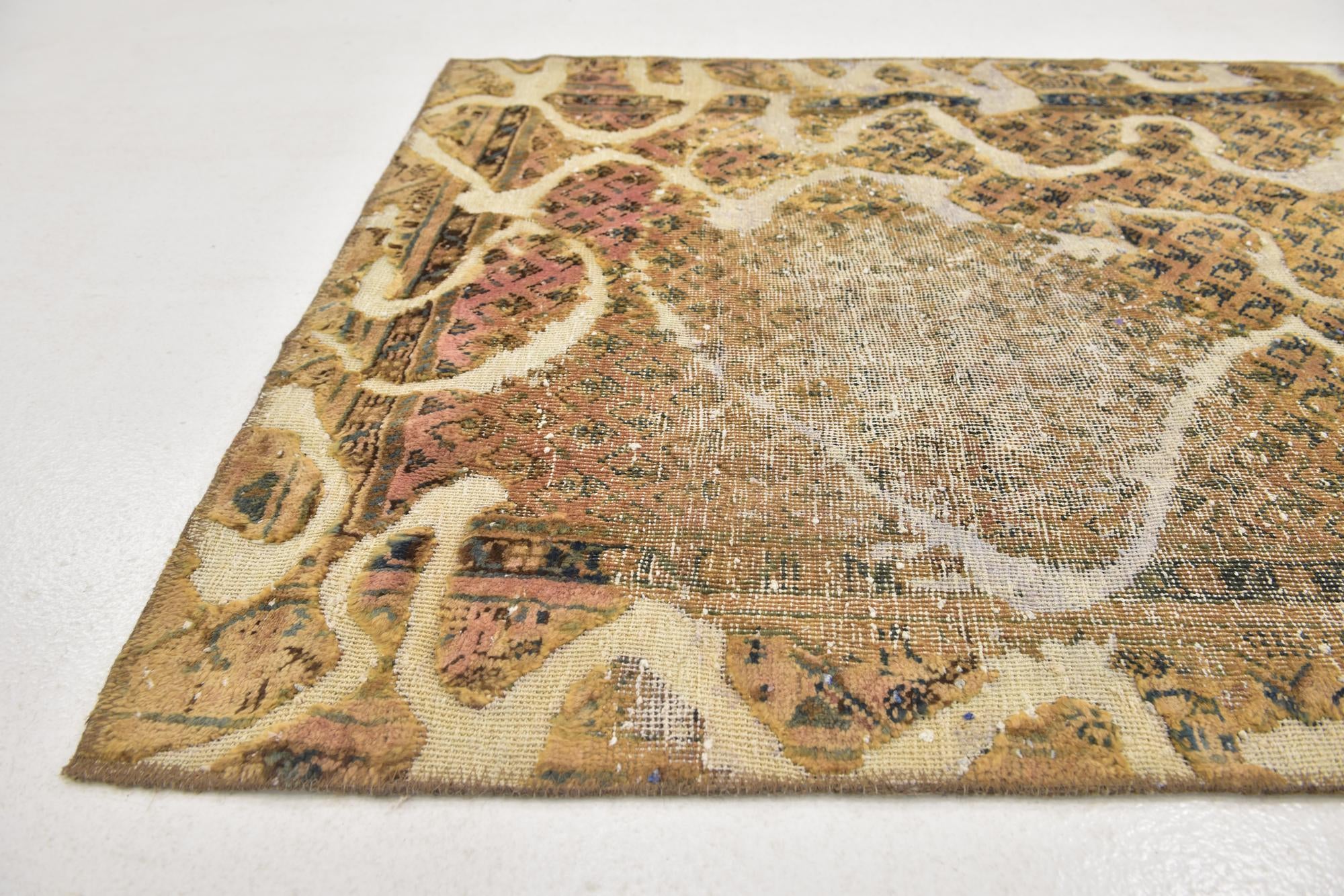 3' 6 x 5' 9 Hand Knotted Ultra Vintage Persian Wool Rug