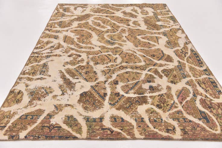 Detail image of 6' x 9' 4 Hand Knotted Ultra Vintage Persian Wool Rug
