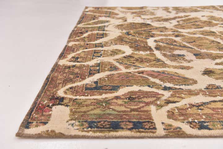 6' x 9' 4 Hand Knotted Ultra Vintage Persian Wool Rug