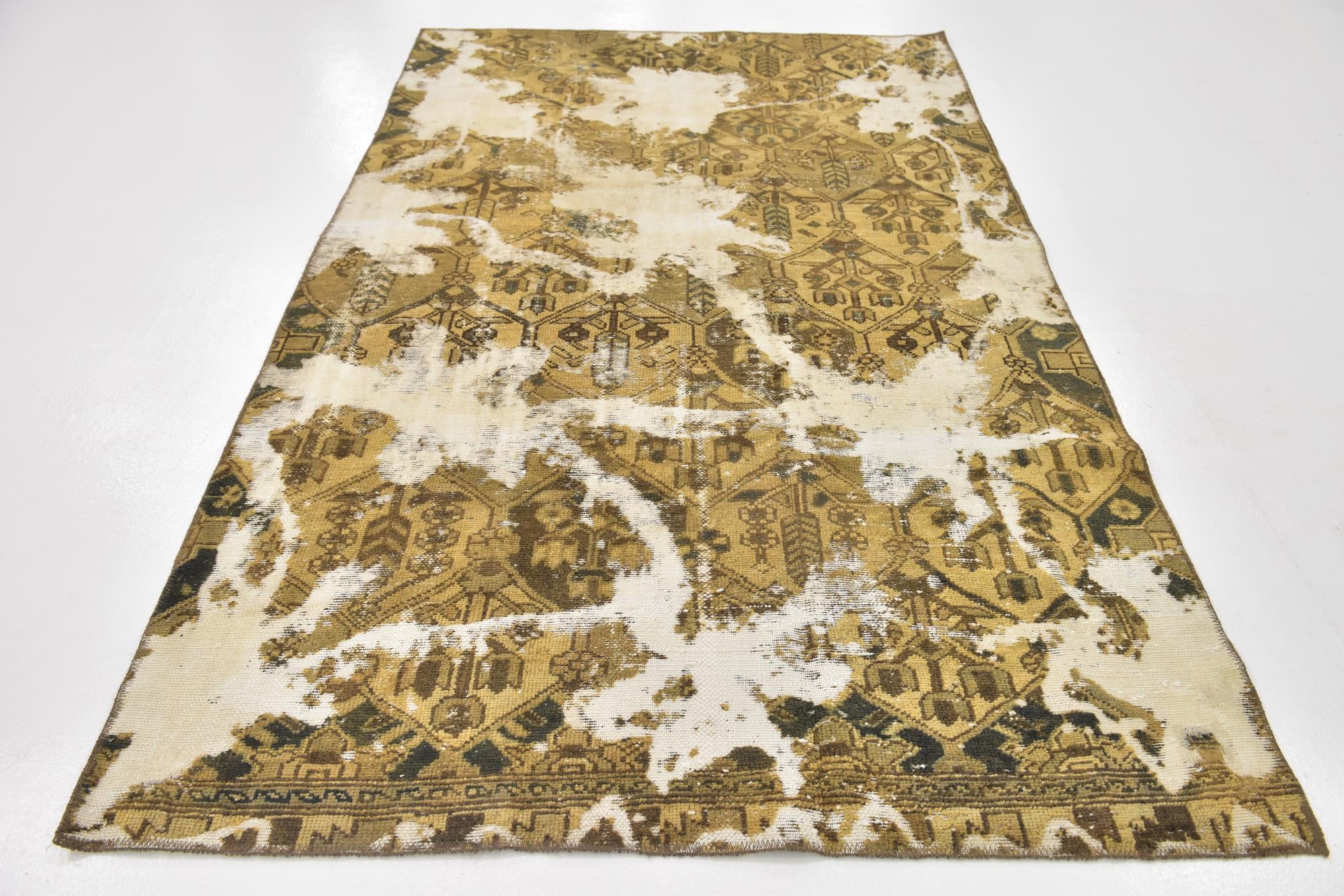 5' x 8' 2 Hand Knotted Ultra Vintage Persian Wool Rug