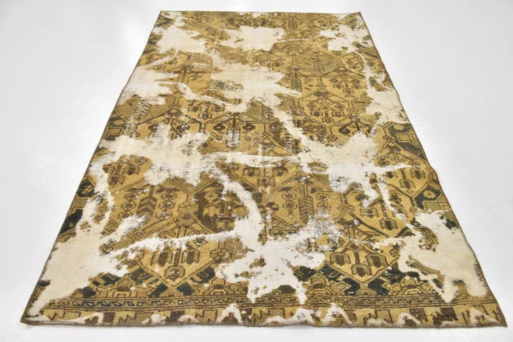 Detail image of 5' x 8' 2 Hand Knotted Ultra Vintage Persian Wool Rug