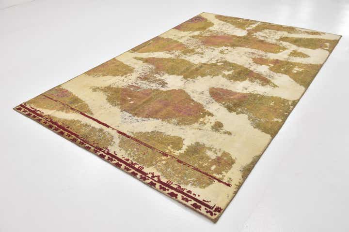 5' 10 x 9' 5 Hand Knotted Ultra Vintage Persian Wool Rug
