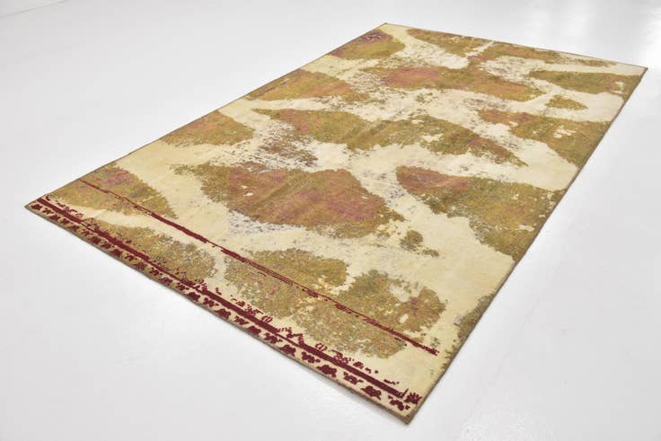 Detail image of 5' 10 x 9' 5 Hand Knotted Ultra Vintage Persian Wool Rug